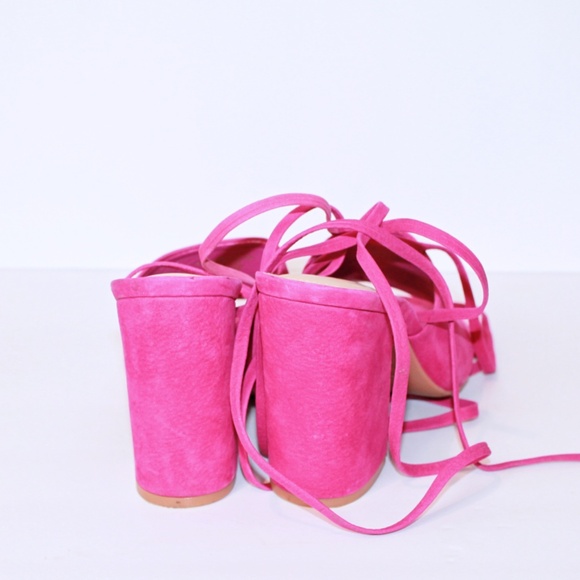 Gianni Bini Kat Kall Magenta Suede Heels Size (8.5) - Picture 3 of 8